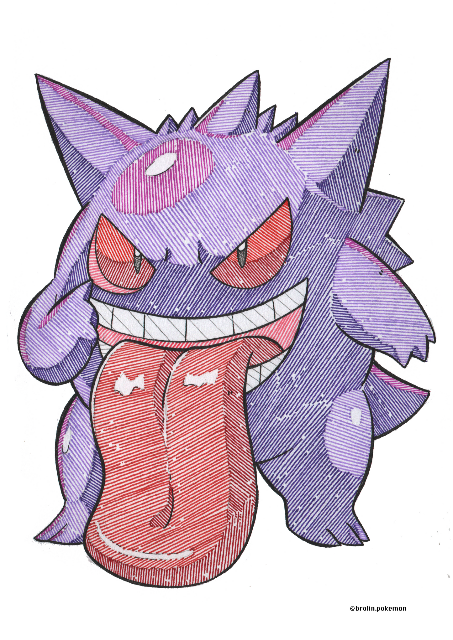 Gengar Pokédex Print - A4 Size