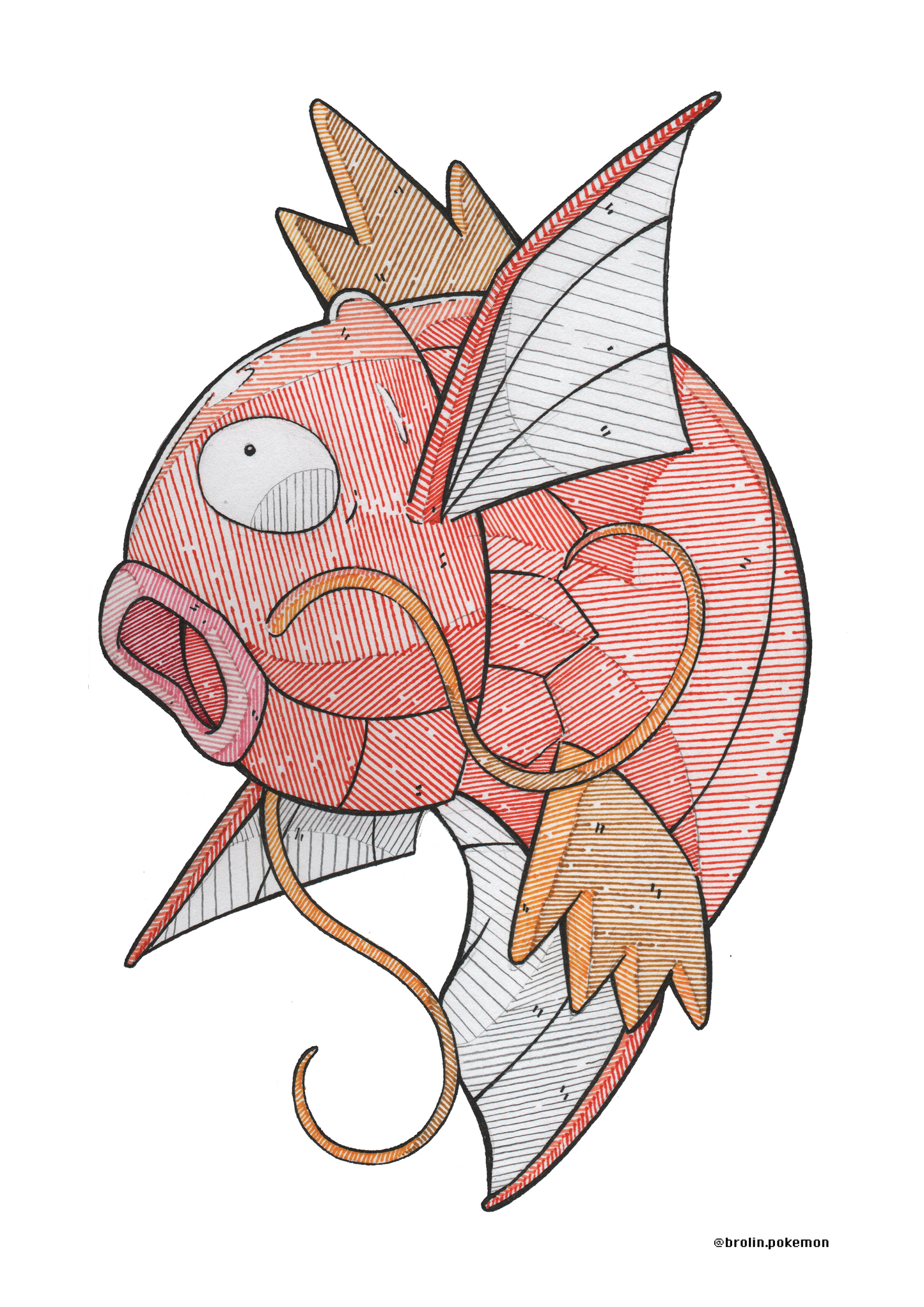 Magikarp & Gyarados Prints - A4 Size