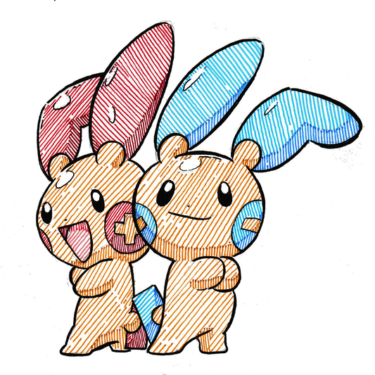 Plusle & Minun Sticker